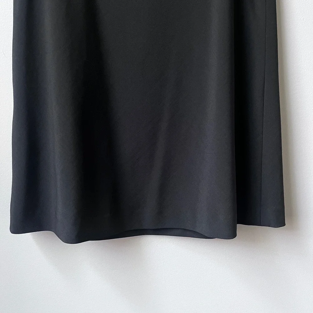 Vintage Ann Taylor Skirt Women's 2 Black Bow Belt Feminine Witchy Corp Goth Vamp